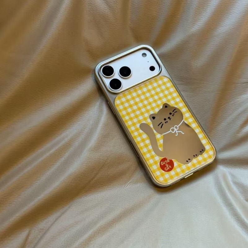Cute Cat Gingham IPhone Case
