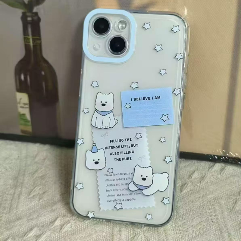 Kawaii Blue Puppy iPhone Case