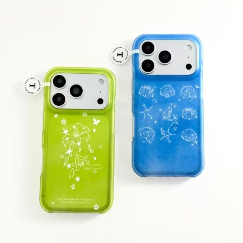 Ocean Blue Seashell iPhone Case