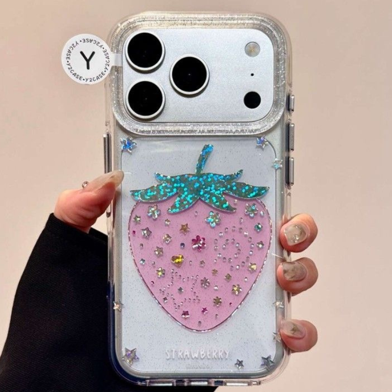 Sparkly Strawberry iPhone Case