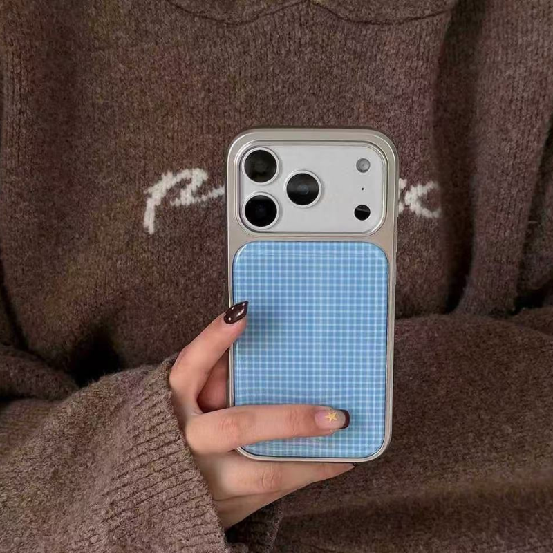 Summer Chill Blue Plaid Phone Case