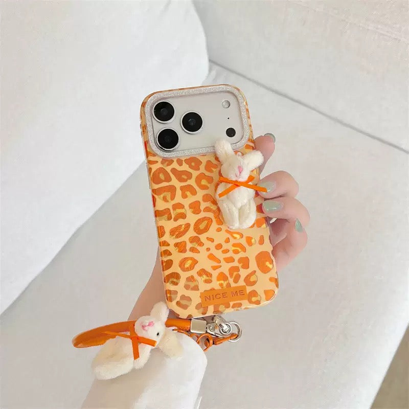 Vintage Amber Leopard iPhone Case