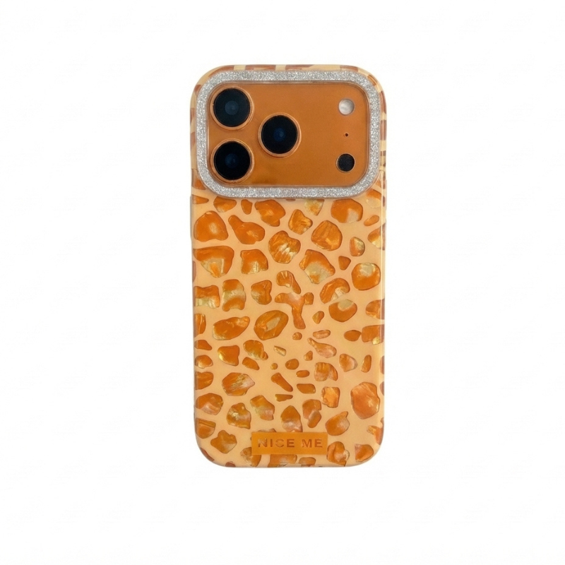Vintage Amber Leopard iPhone Case