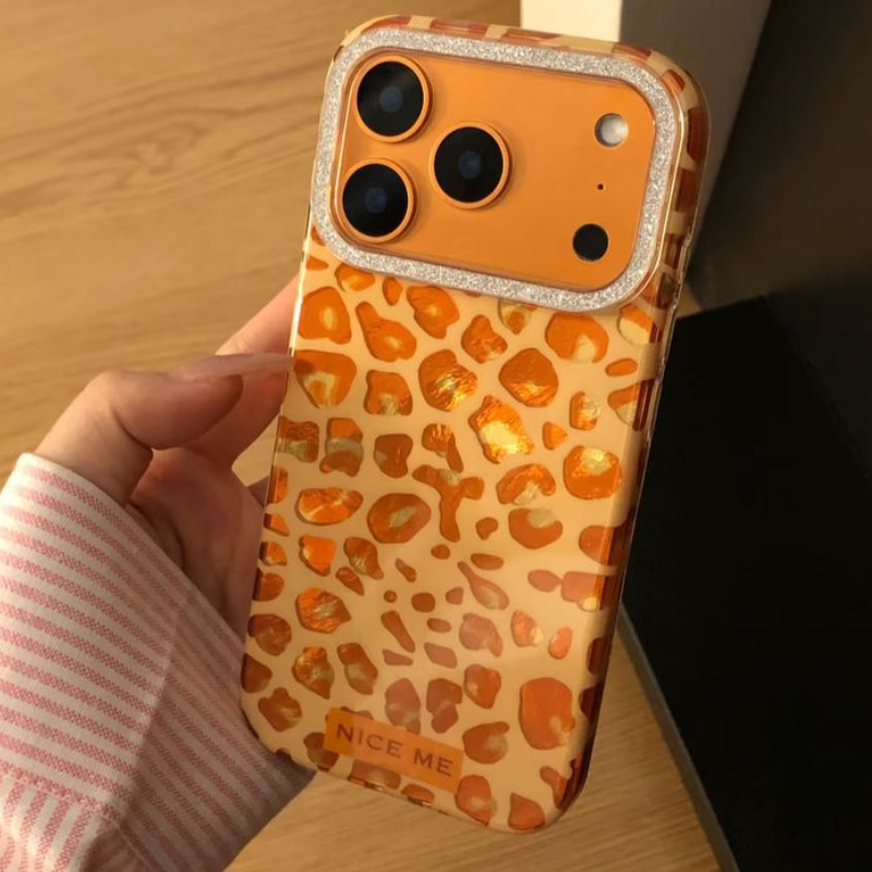 Vintage Amber Leopard iPhone Case