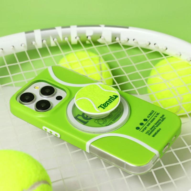Tennis Aesthetic iPhone Case with Ball Grip