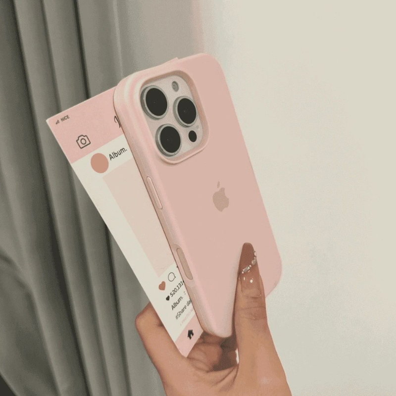 Silky Pink Soft Minimal iPhone Case
