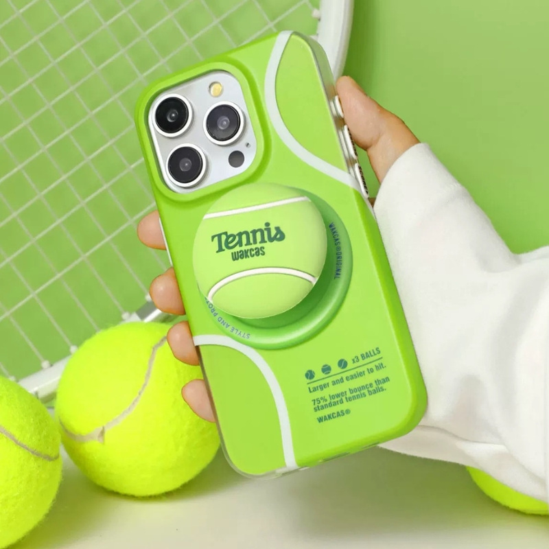 Tennis Aesthetic iPhone Case with Ball Grip