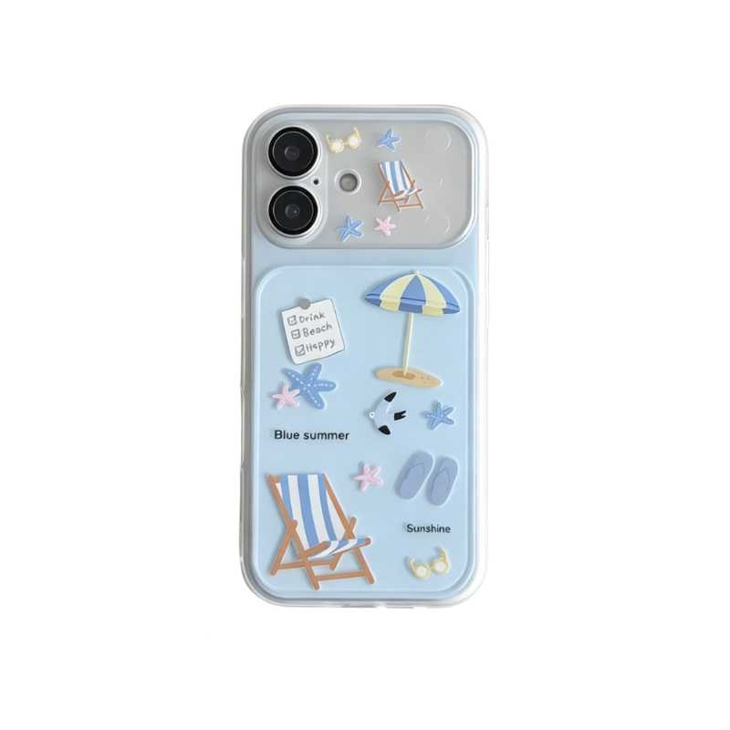 Blue Summer Beach iPhone Case
