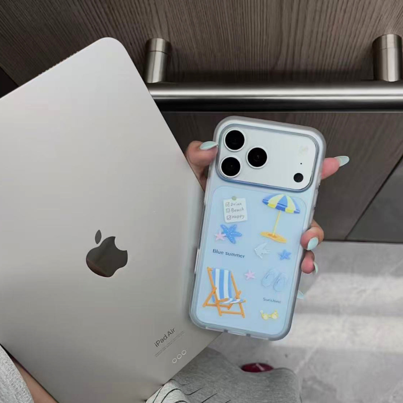 Blue Summer Beach iPhone Case