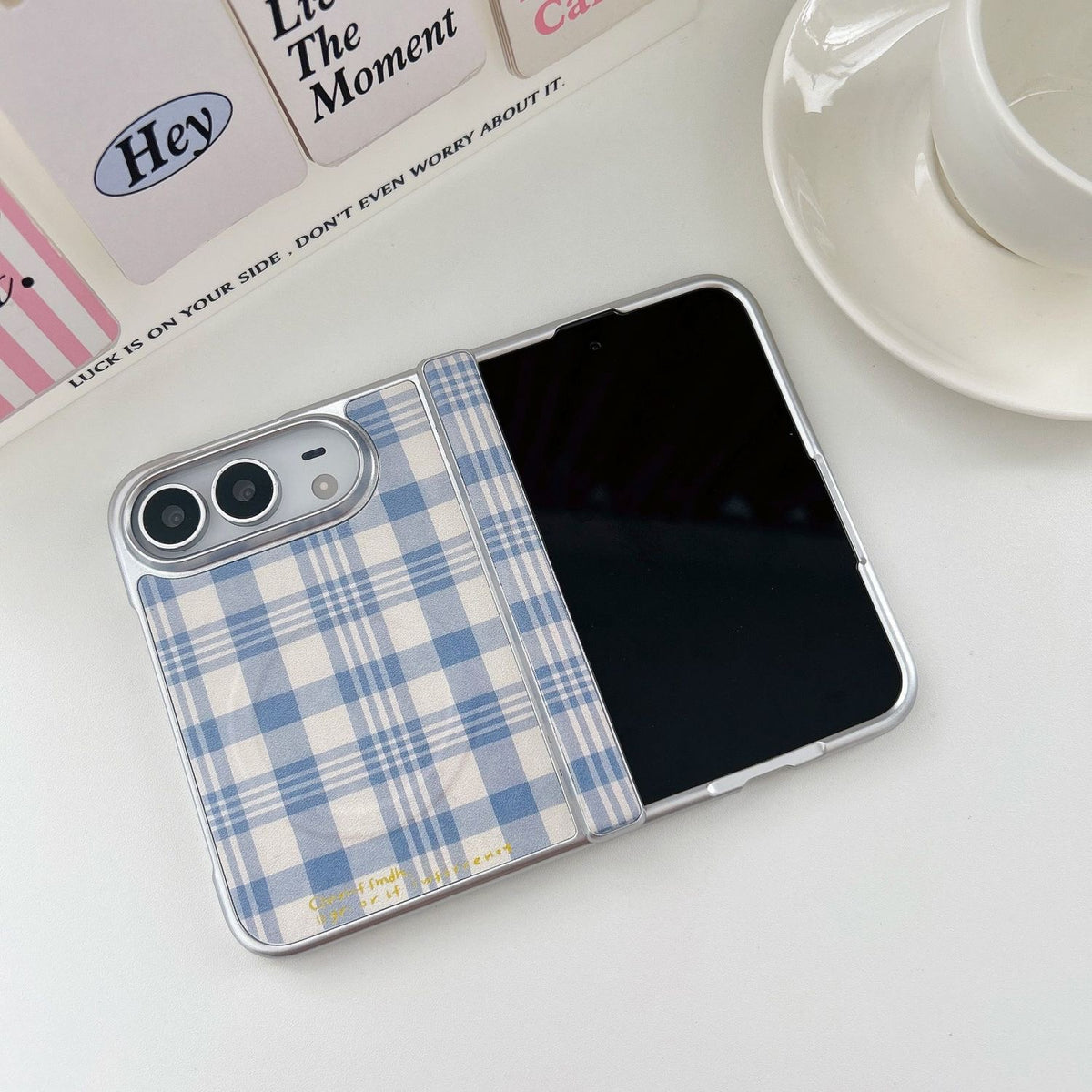 Blue Picnic Plaid iPhone Duo Case