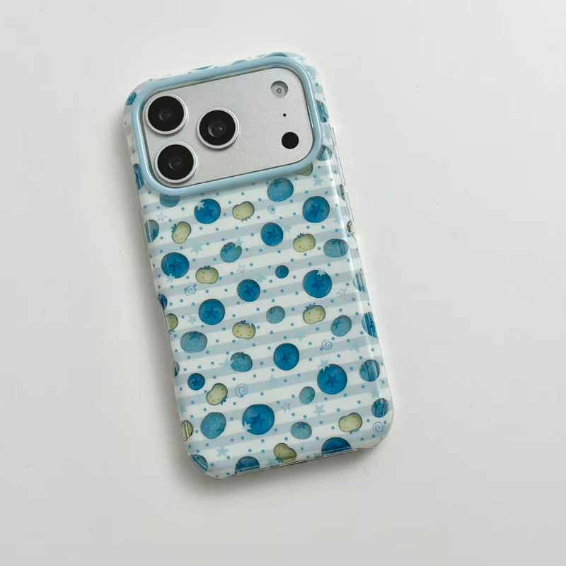 Blueberry Fresh Summer Blue iPhone Case