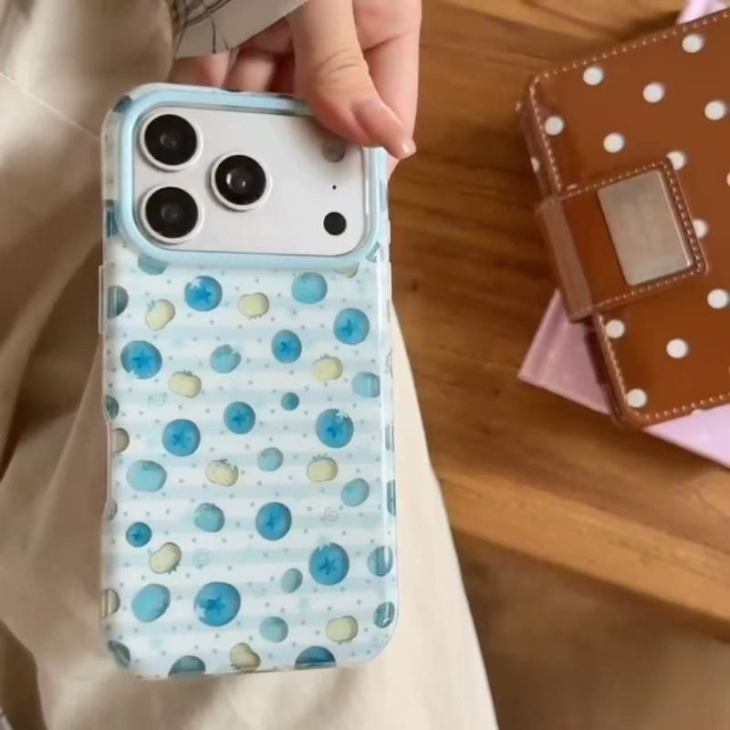 Blueberry Fresh Summer Blue iPhone Case