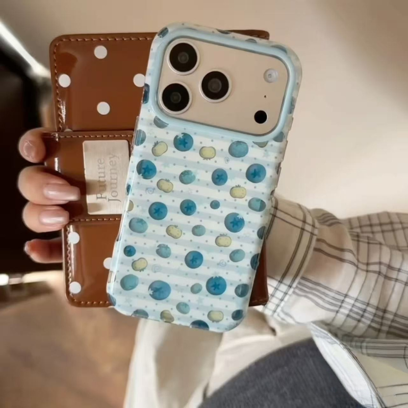 Blueberry Fresh Summer Blue iPhone Case