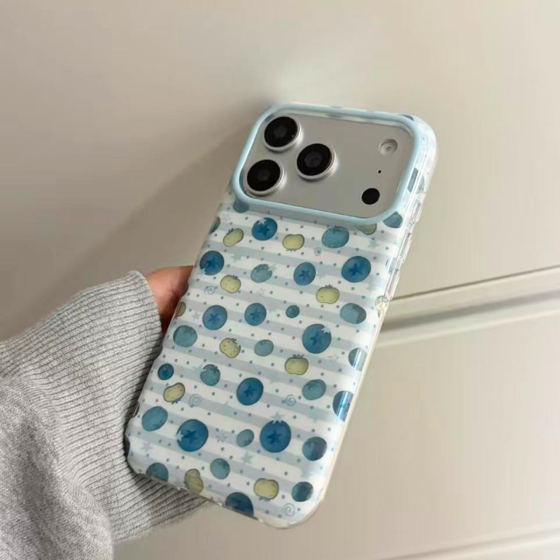 Blueberry Fresh Summer Blue iPhone Case