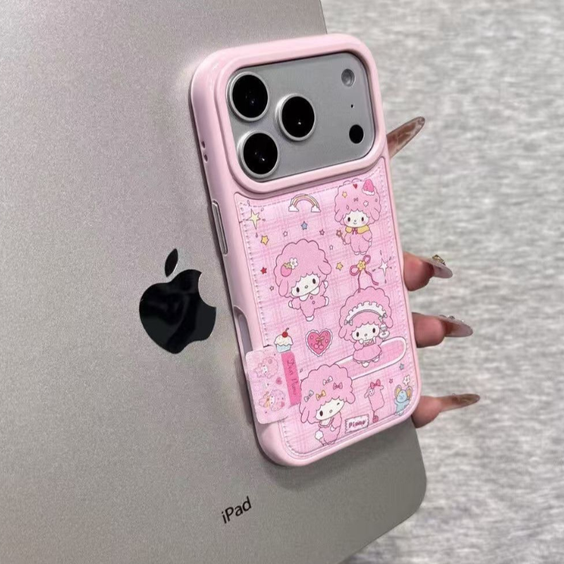 Cute Pink Leather iPhone Case