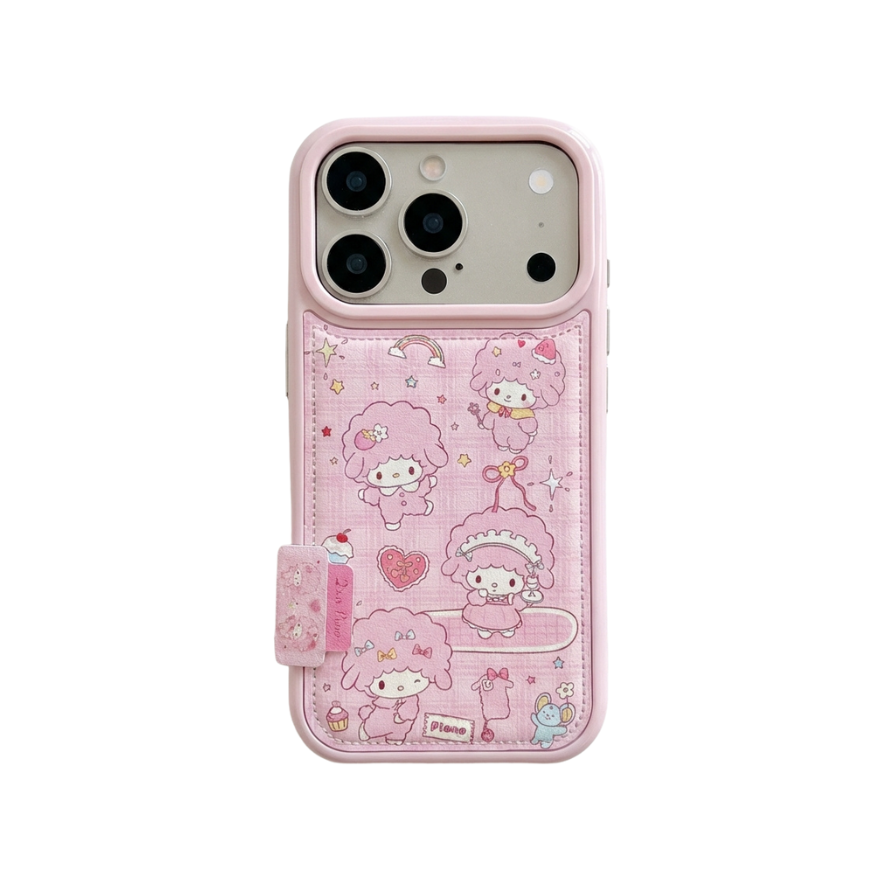 Cute Pink Leather iPhone Case