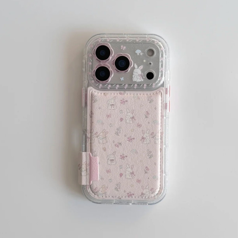 Cute Bunny Floral iPhone Case