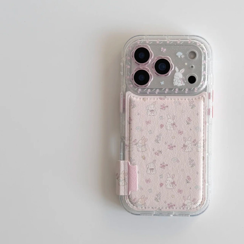 Cute Bunny Floral iPhone Case
