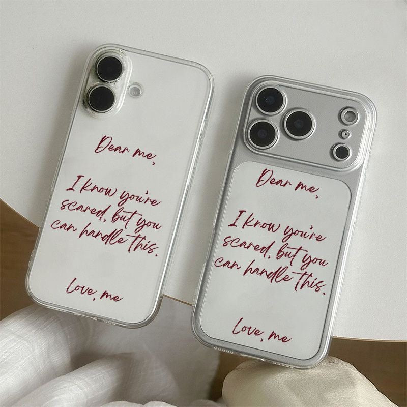 Dear Me Inspirational Quote iPhone Case