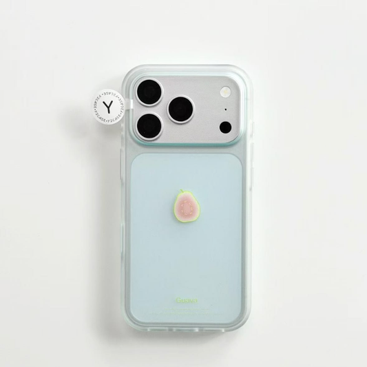 Guava Glow iPhone Case with Beaded Charm