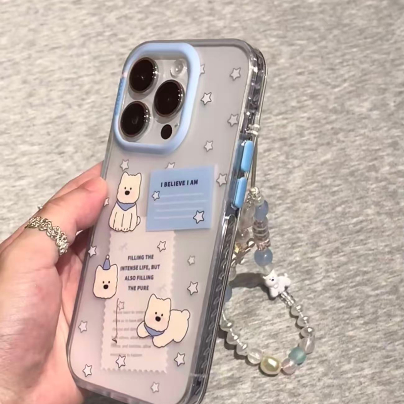Kawaii Blue Puppy iPhone Case