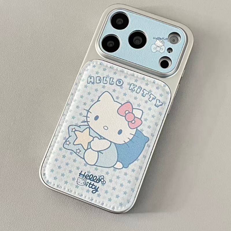 Kawaii Blue Star Cat iPhone Case
