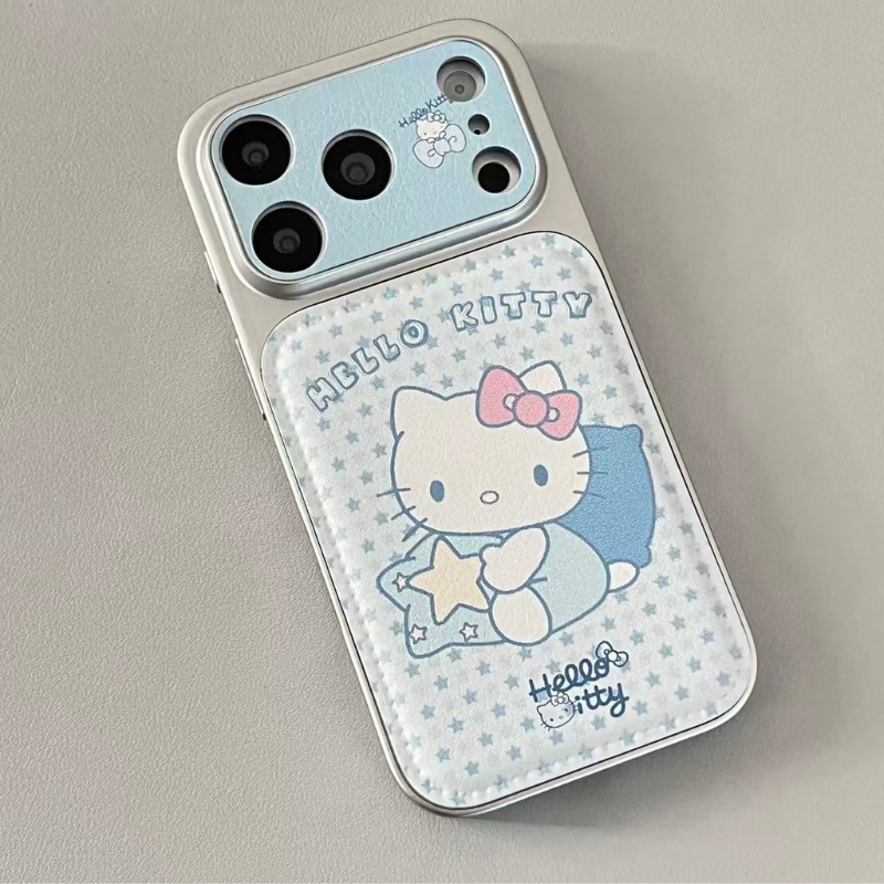 Kawaii Blue Star Cat iPhone Case