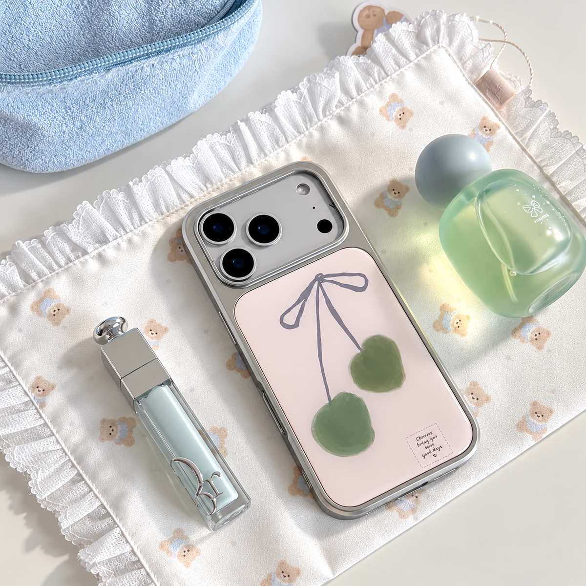Lucky Heart Cherries iPhone Case
