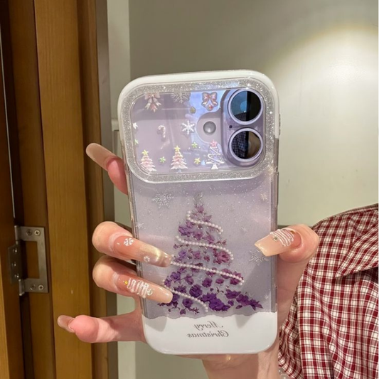 Glitter Christmas Tree iPhone Case