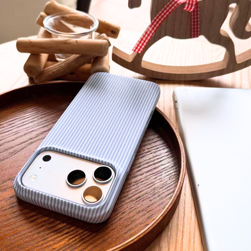 Minimalist Blue Stripe iPhone Case