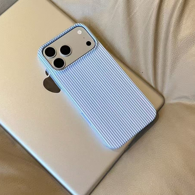 Minimalist Blue Stripe iPhone Case