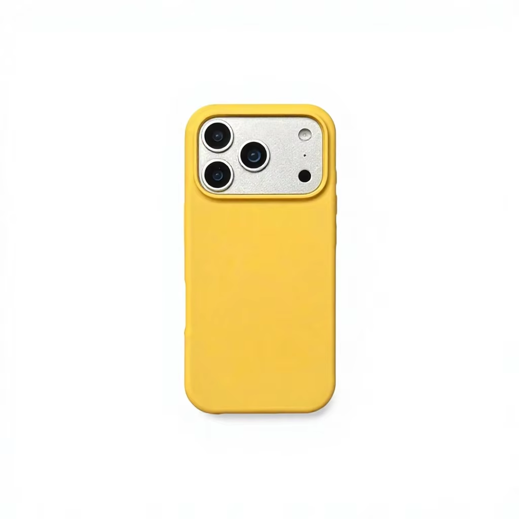 Minimalist Solid Color iPhone Case – Soft Yellow