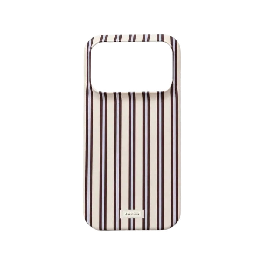 Minimalist Striped Pattern iPhone Case – Cocoa Brown