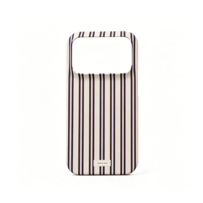 Minimalist Striped Pattern iPhone Case – Soft Rose