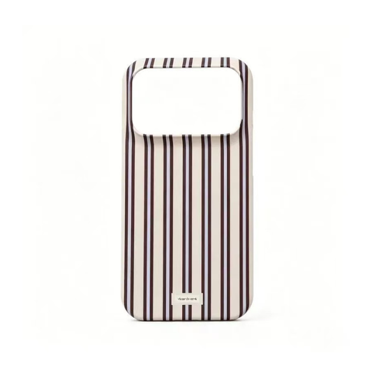 Minimalist Striped Pattern iPhone Case – Soft Rose