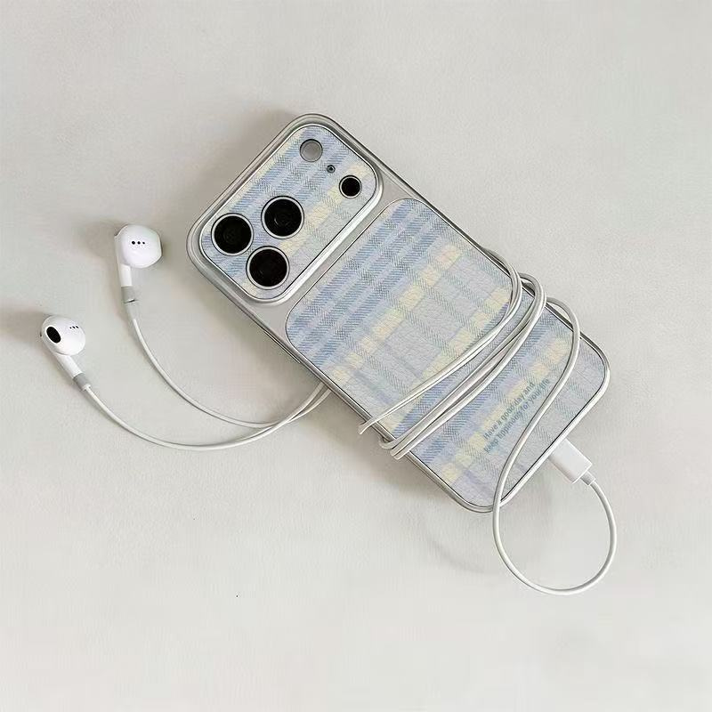 Monet Blue Plaid iPhone Case