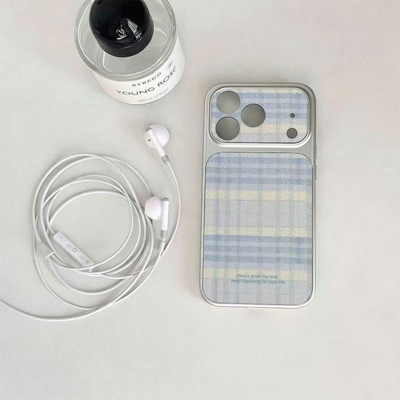 Monet Blue Plaid iPhone Case