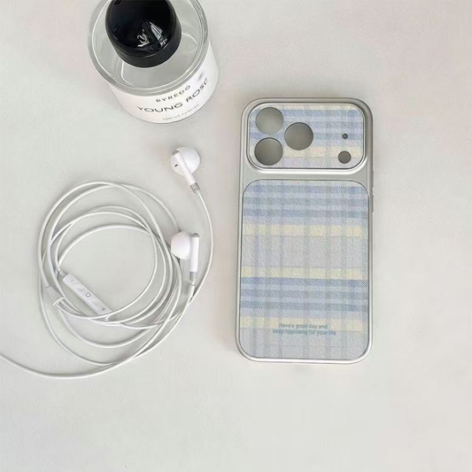 Monet Blue Plaid iPhone Case