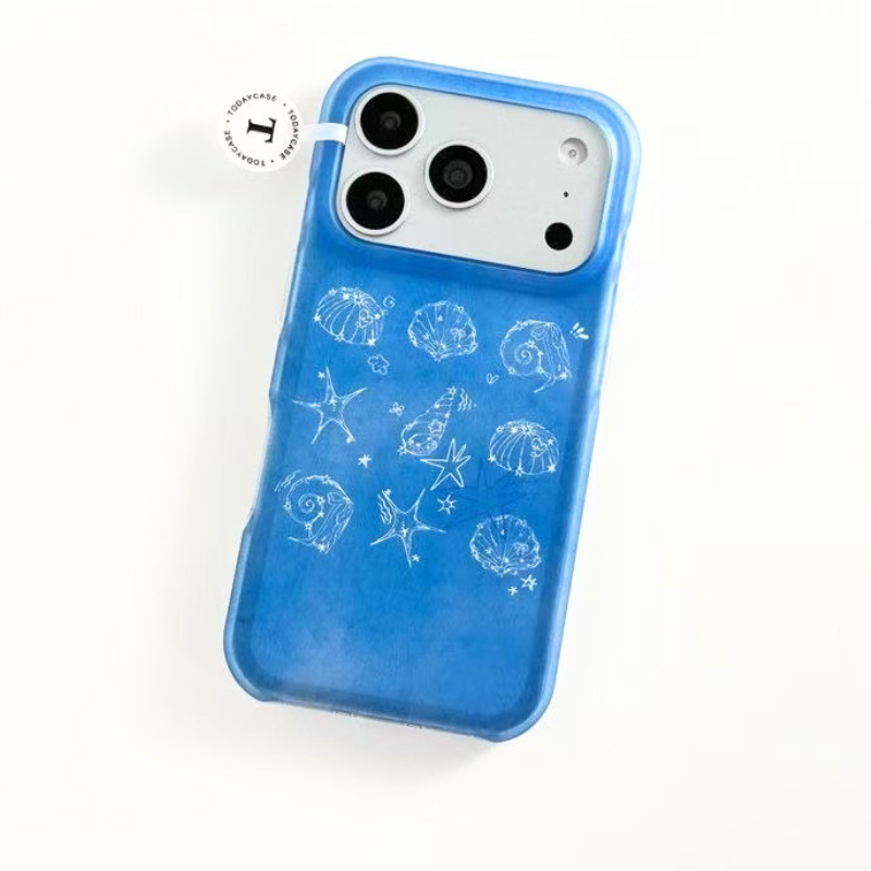 Ocean Blue Seashell iPhone Case