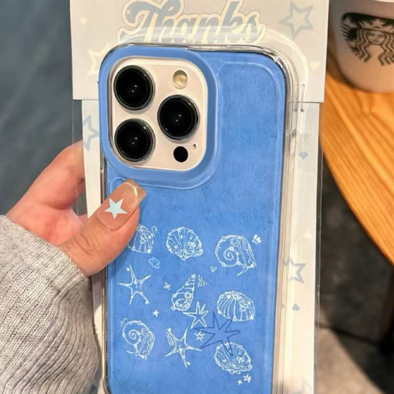 Ocean Blue Seashell iPhone Case