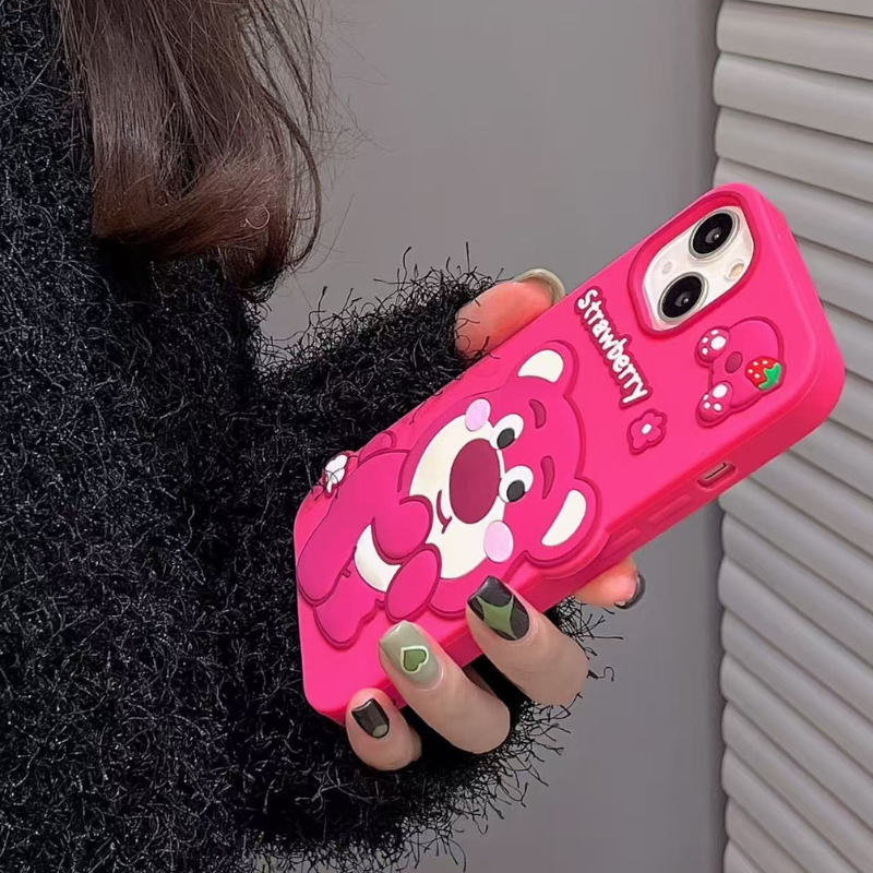Pink Bear Kawaii iPhone Case