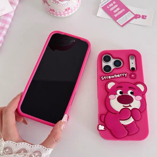 Pink Bear Kawaii iPhone Case