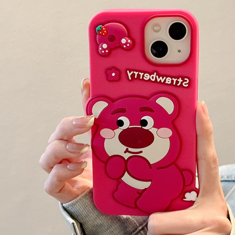 Pink Bear Kawaii iPhone Case