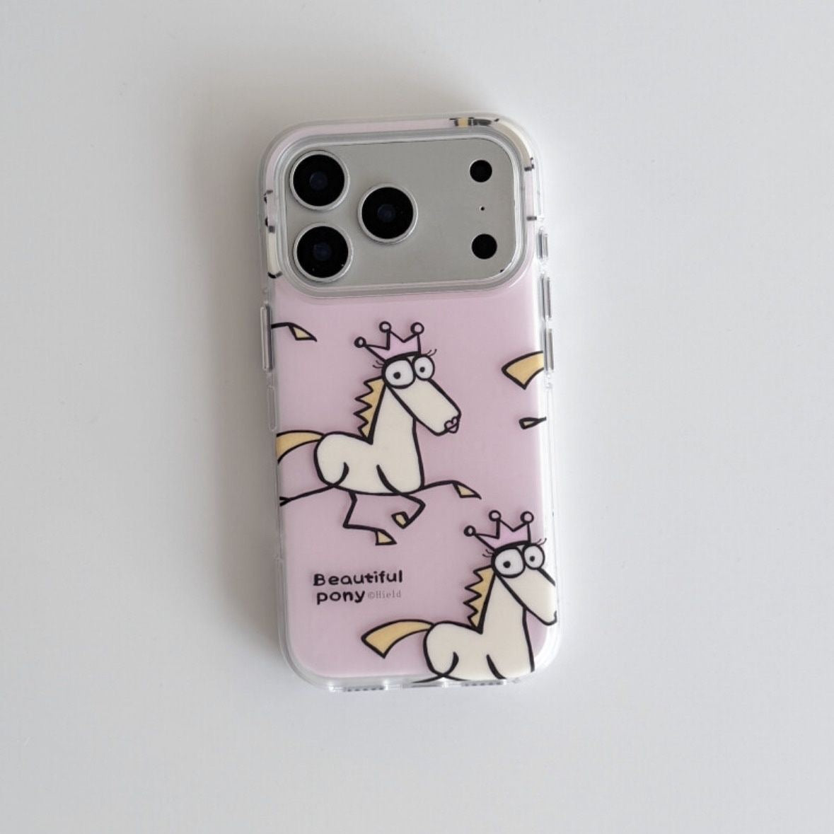 Pink Pony iPhone Case – Cute Cartoon Horse Clear Case