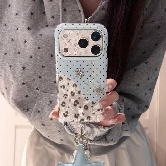 Sky Blue Starry Dream Glitter iPhone Case