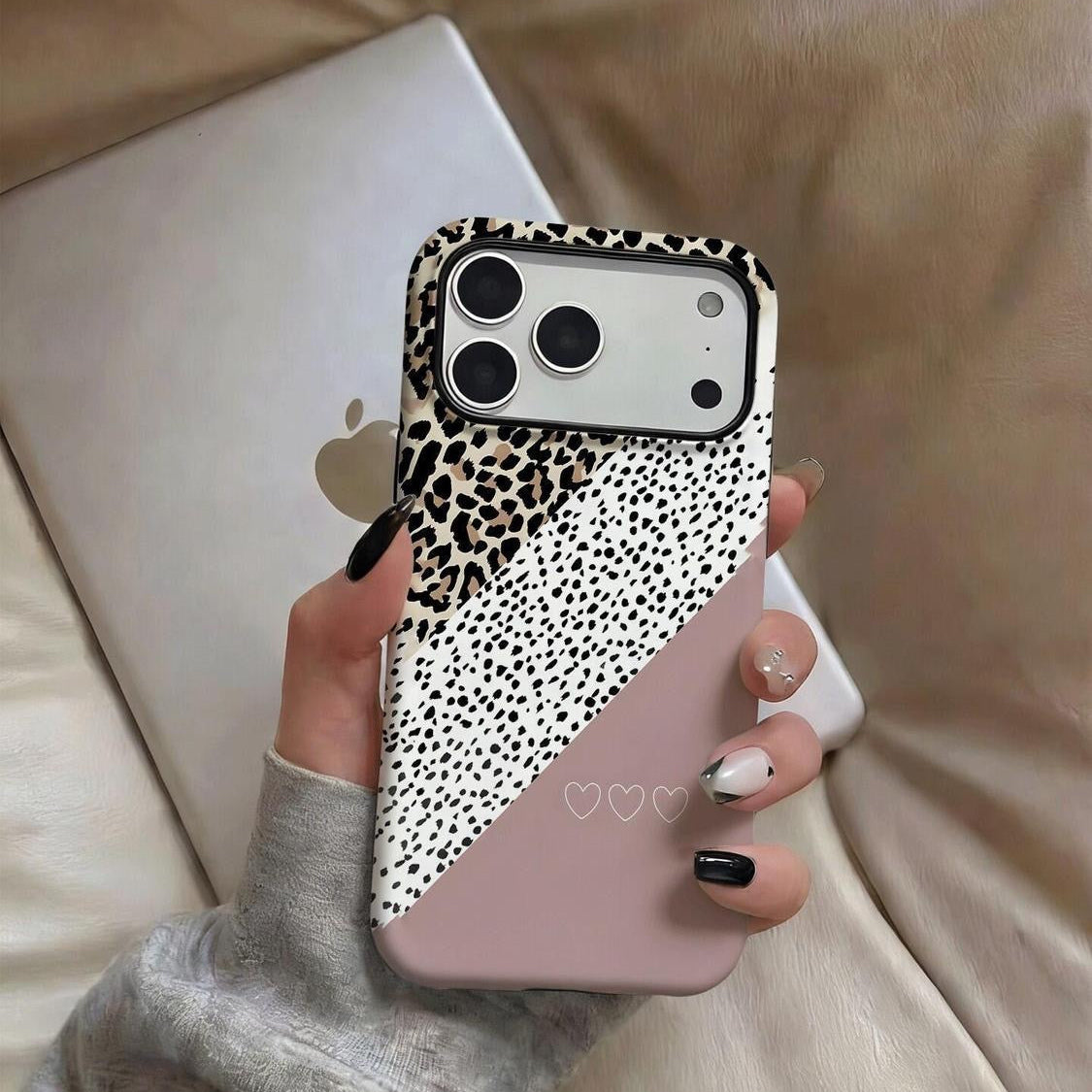 Wild Leopard Heart iPhone Case