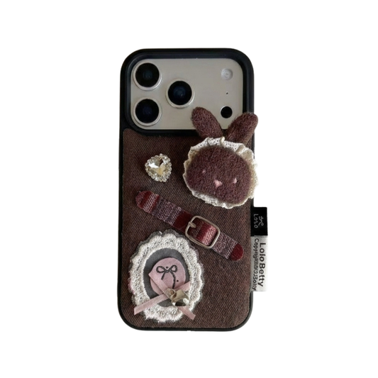 Soft Brown Bunny Aesthetic iPhone Case