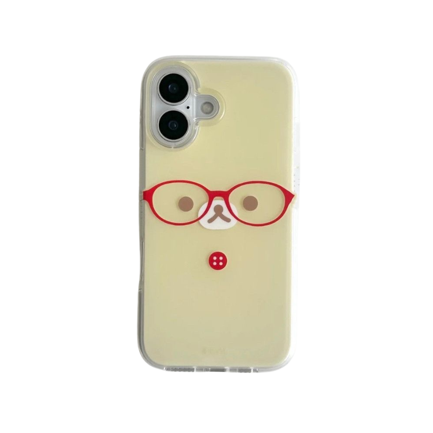 Cute Bear Glasses iPhone Case