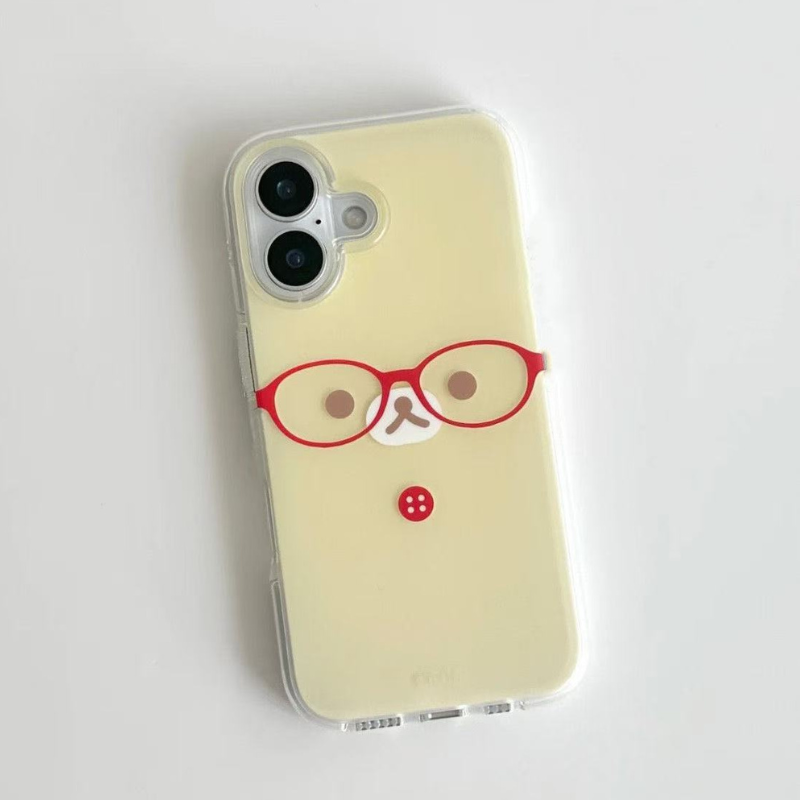 Cute Bear Glasses iPhone Case