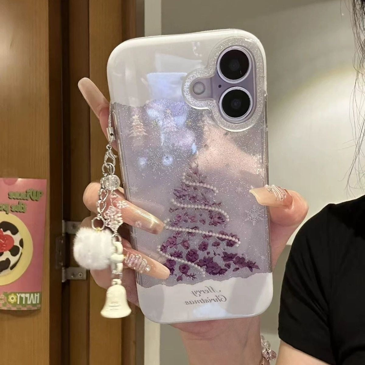 Glitter Christmas Tree iPhone Case